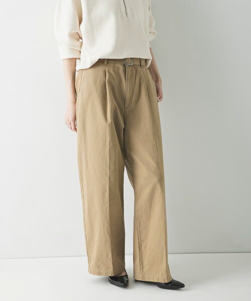 URBAN RESEARCH(アーバンリサーチ)の「『3サイズ展開』ベルト付きタックワイドチノパンツ(チノパンツ・レディース・L.BEIGE/BEIGE・36/38/40)」の21枚目の写真