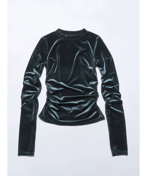 EMODA（エモダ）の「【VEQUM】GATHER FIT VELOUR TOPS（その他・レディース・ブラック/ブルー/ブラウン・F）」の5枚目の写真