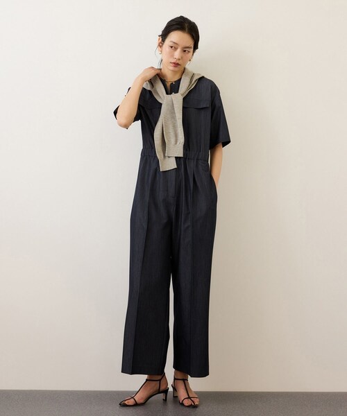 ROPE'(ロペ)の「デニムライクオールインワン/イージーケア(つなぎ/オールインワン・レディース・ネイビー・F)」の12枚目の写真