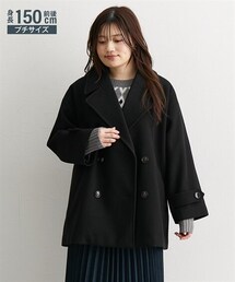 nissen | 小さいサイズ　ドロップショルダーPコート　低身長さん・小柄女性(ジャケット/アウター)