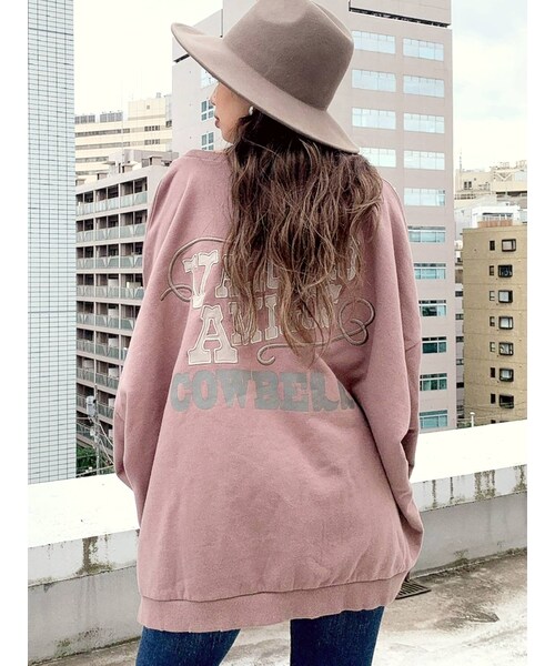 GYDA（ジェイダ）の「VAQUERO AMIGOSドルマンスウェットTOPS（スウェット・レディース・オフホワイト/ブラック/ピンク/ネイビー/カーキ/キャメル・F）」の16枚目の写真