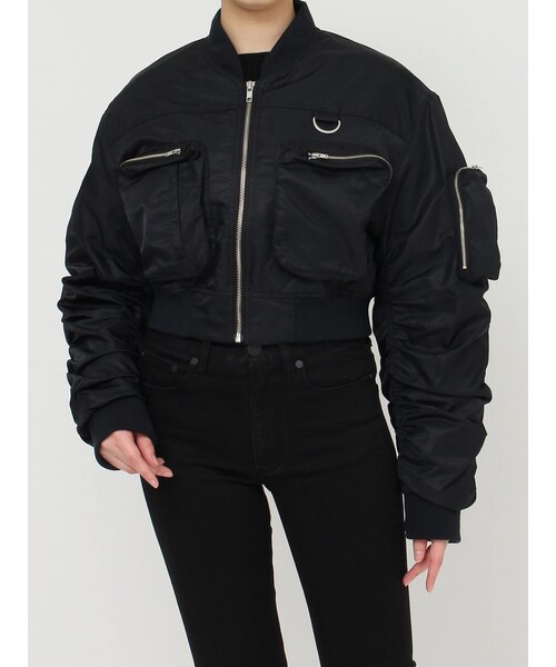 MURUA（ムルーア）の「3DポケットショートMA-1（MA-1・レディース・ライトグレー/ブラック/カーキ・F）」の6枚目の写真