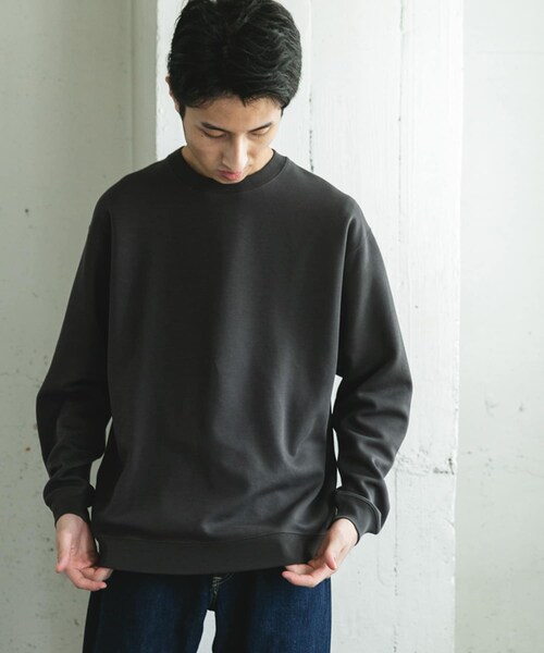URBAN RESEARCH DOORS（アーバンリサーチドアーズ）の「シルケットダンボールロングスリーブTシャツ（Tシャツ/カットソー・メンズ・WHITE/BROWN/CHARCOAL・M/L）」の18枚目の写真