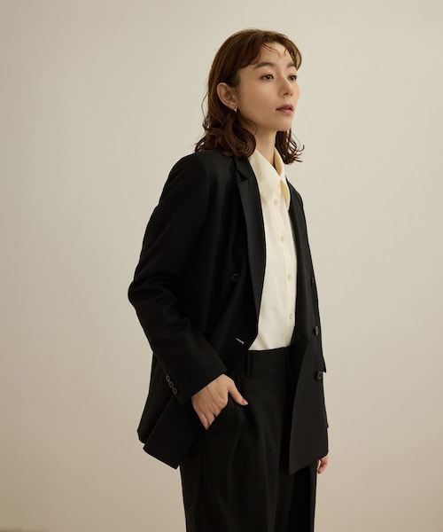 ROPE'（ロペ）の「ウールテーラードジャケット/撥水（テーラードジャケット・レディース・ブラック/ホワイト・36/38）」の16枚目の写真