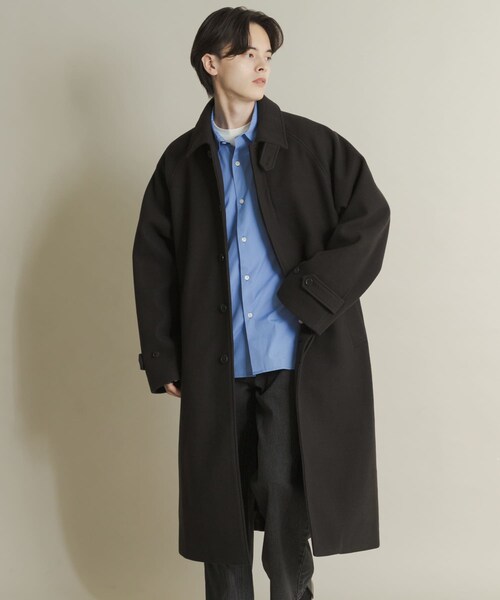 SENSE OF PLACE by URBAN RESEARCH(センスオブプレイスバイアーバンリサーチ)の「『ユニセックス』バルマカーンルーズコート(テーラードジャケット・メンズ・BLACK/D.BROWN/BEIGE/BRN×CHA・M/L)」の12枚目の写真