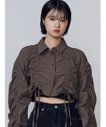 EMODA | ストリングリボンショートシャツ(シャツ/ブラウス)