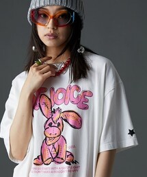GEVS. | 綿100％ピグメント染ドンキープリントTシャツ＜大きいサイズ有＞GEVS.(Tシャツ/カットソー)