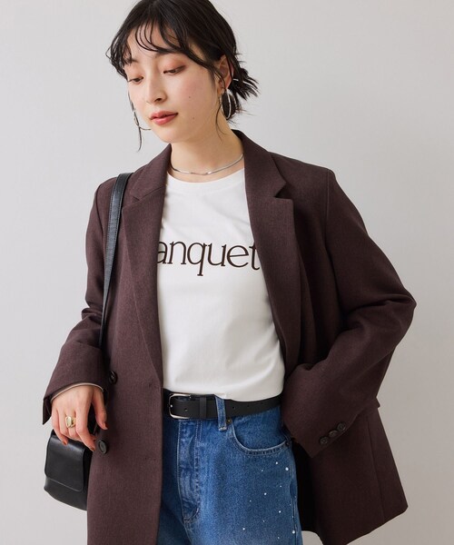 VIS（ビス）の「ロゴ＆フォトアソートプリントロンT（Tシャツ/カットソー・レディース・チャコール/ホワイト/ホワイト系・F）」の22枚目の写真