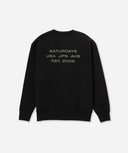 Saturdays NYC（サタデーズ ニューヨークシティ ）の「Bowery International Crew Sweatshirt（スウェット・レディース・ブラック/ライトグレー/ネイビー・L/M/S/XL）」の5枚目の写真