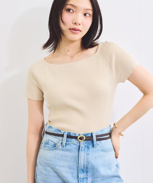 VIS（ビス）の「10ｍｍ巾変形メタルバックルピンレスベルト（ベルト・レディース・ブラック/ダークブラウン・F）」の13枚目の写真