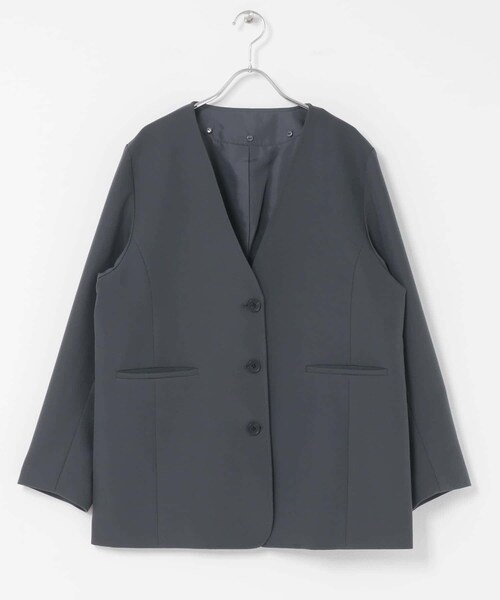 SENSE OF PLACE by URBAN RESEARCH（センスオブプレイスバイアーバンリサーチ）の「2WAYルーズジャケット（テーラードジャケット・レディース・BLACK/CHARCOAL/BROWN・one）」の18枚目の写真