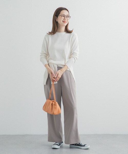 URBAN RESEARCH DOORS（アーバンリサーチドアーズ）の「オーガニックコットンクルーネックプルオーバー（ニット/セーター・レディース・OFF/YELLOW/BLUE・Free）」の11枚目の写真