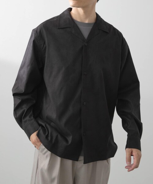 ITEMS URBANRESEARCH（アイテムズ アーバンリサーチ）の「FS Open Collar Shirts（シャツ/ブラウス・メンズ・BRN/BLK・M/L）」の4枚目の写真