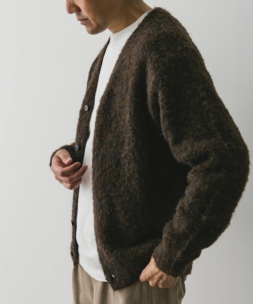 URBAN RESEARCH DOORS（アーバンリサーチドアーズ）の「MIXカラー ヘアリーニットカーディガン（カーディガン/ボレロ・メンズ・BLUE/BROWN/CHARCOAL・M/L）」の2枚目の写真