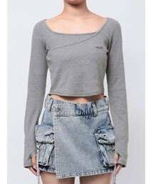 EMODA | CROSS CROPPED TOP(Tシャツ/カットソー)