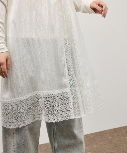 ADAM ET ROPE'（アダムエロペ）の「【サステナブル】レースワンピーススカート（スカート・レディース・ブラック/ホワイト・F）」の15枚目の写真