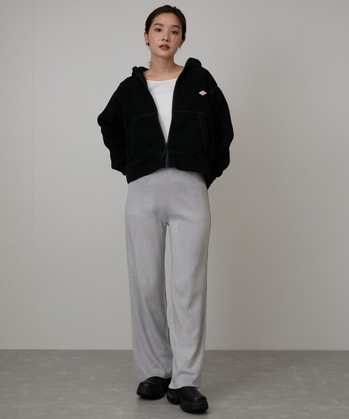 NERGY(ナージー)の「DANTON #DT-C0363 POL_ZIP PARKA(パーカー・レディース・ブラック/キナリ・M)」の4枚目の写真