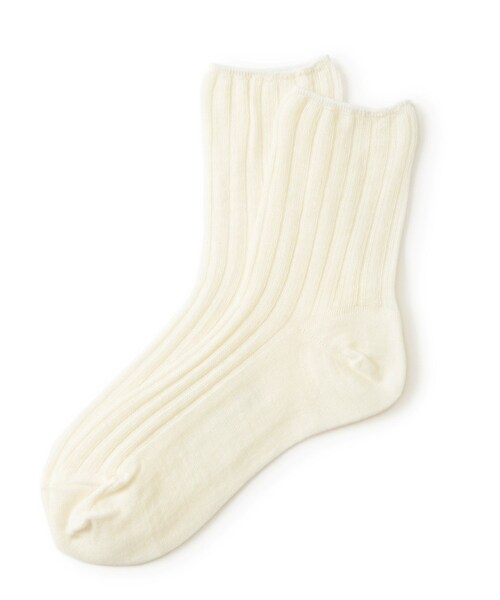 ADAM ET ROPE'(アダムエロペ)の「【R&D.M.Co-OLDMAN'S TAILOR】SOCKS(ソックス/靴下・レディース・オフホワイト/キャメル/オリーブ・F)」の14枚目の写真