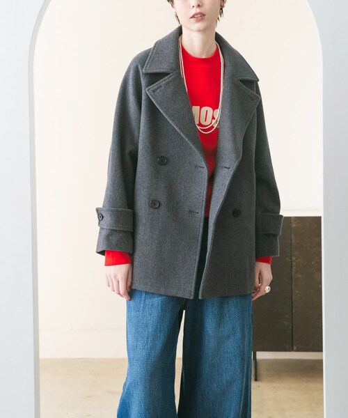 URBAN RESEARCH（アーバンリサーチ）の「スーパー100メルトンPコート（その他アウター・レディース・OFF/D.NAVY/CHARCOAL・FREE）」の19枚目の写真