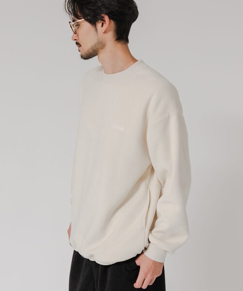 URBAN RESEARCH(アーバンリサーチ)の「『別注』THOUSAND MILE×URBAN RESEARCH ニットフリースクルーネックプルオーバー(その他トップス・メンズ・BLACK/CHARCOAL/NAVY/OFF・M/L)」の8枚目の写真