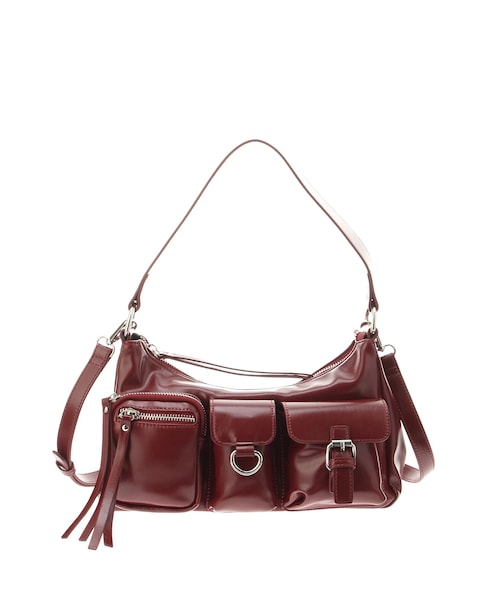 EMODA（エモダ）の「アウトポケットショルダーバッグ（ハンドバッグ・レディース・グレー/ブラック/レッド・F）」の3枚目の写真