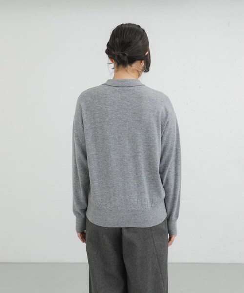 EKAL（エカル）の「ウールハイゲージニットカーディガン（カーディガン/ボレロ・レディース・ベージュ/モクグレー/ブラック・one）」の14枚目の写真