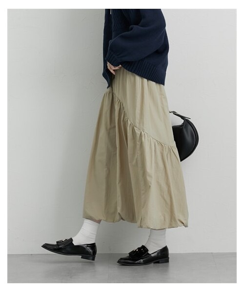 nissen（ニッセン）の「バルーンスカート（スカート・レディース・オリーブ/ライトベージュ/オフホワイト・S/M/L/LL）」の13枚目の写真
