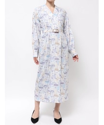 TONAL | Parisモチーフテーラーワンピース(ワンピース)