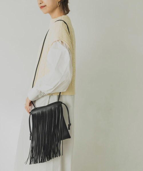 URBAN RESEARCH(アーバンリサーチ)の「ADD CULUMN SILKY(ショルダーバッグ・レディース・PINK/BLACK/IVORY・-)」の7枚目の写真