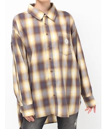 EVRIS | SUNNYチェックオーバーサイズシャツ(シャツ/ブラウス)