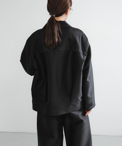 URBAN RESEARCH（アーバンリサーチ）の「new basic　WOOL SILK BOX JACKET（テーラードジャケット・レディース・BLACK・FREE）」の10枚目の写真