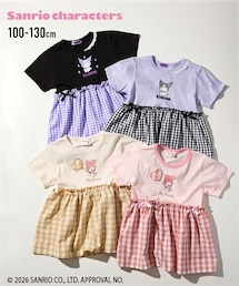 nissen | 【サンリオキャラクターズ】切替デザイン半袖デザインTシャツ（女の子）(Tシャツ/カットソー)