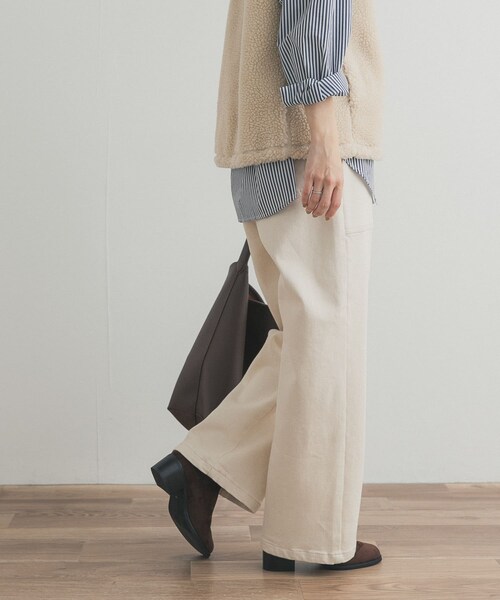 URBAN RESEARCH DOORS(アーバンリサーチドアーズ)の「裏起毛ベイカーイージーパンツ(その他パンツ・レディース・OFF/KHAKI・S/M)」の4枚目の写真