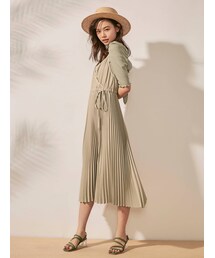 dazzlin | プリーツラインディティールワンピース(ワンピース)