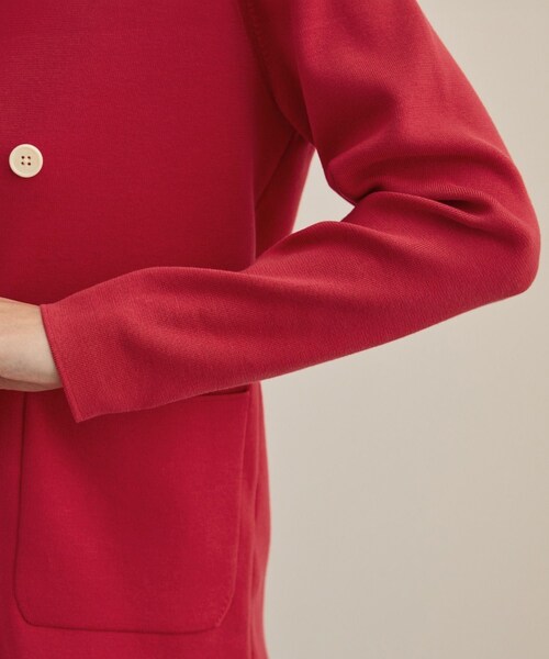ROPE'(ロペ)の「シルクコットン総針ニットジャケット/イージーケア(テーラードジャケット・レディース・オフホワイト/ネイビー/レッド・F)」の22枚目の写真