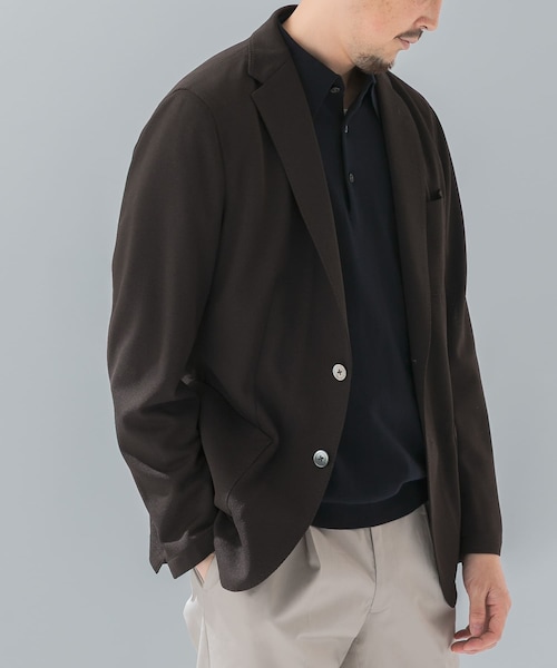 URBAN RESEARCH DOORS(アーバンリサーチドアーズ)の「『イージーケア/速乾』LIFE STYLE TAILOR メランジニットイージージャケット(テーラードジャケット・メンズ・GRAY/NAVY/BROWN・44/46/48/50)」の2枚目の写真