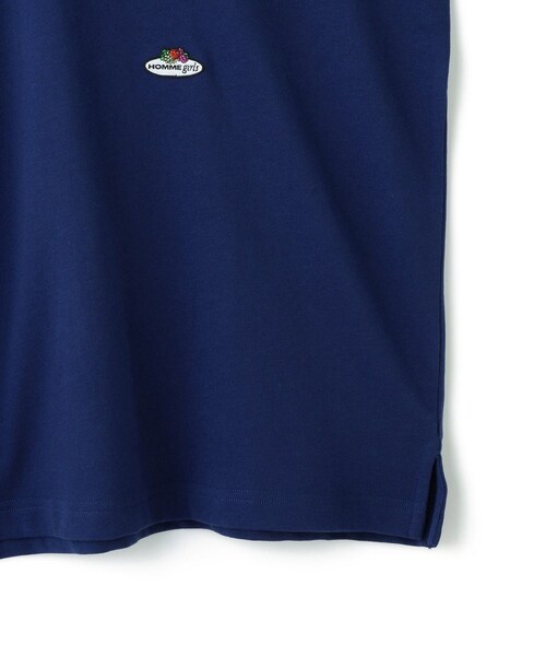 ADAM ET ROPE'（アダムエロペ）の「【HOMME girls×FRUIT OF THE LOOM】Long Sleeve Polo（ポロシャツ・レディース・ネイビー・S）」の8枚目の写真