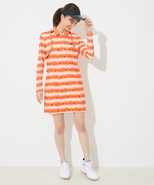 ROPE'(ロペ)の「【UV】【吸水速乾】タイダイボーダー長袖ボレロ(その他トップス・レディース・ブラック/ネイビー/オレンジ・F)」の5枚目の写真