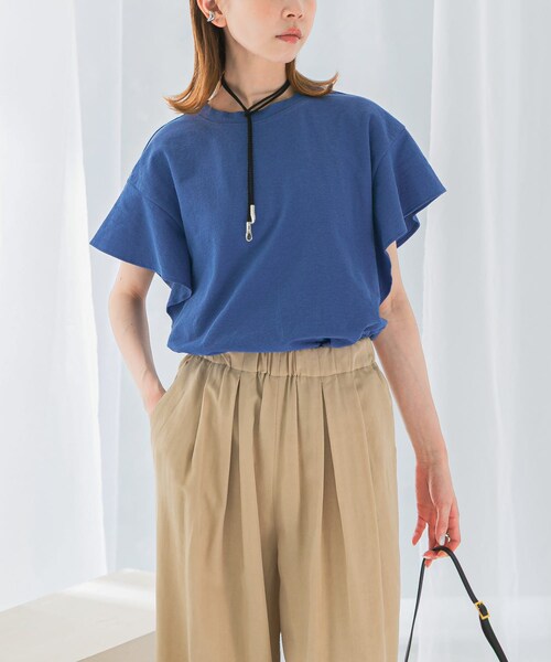 URBAN RESEARCH ROSSO（アーバンリサーチロッソ）の「UVカットフレアスリーブカットソー（Tシャツ/カットソー・レディース・black/white/blue・FREE）」の19枚目の写真