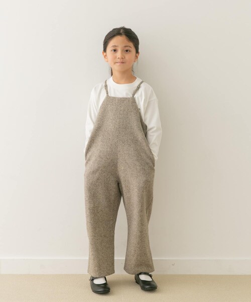 URBAN RESEARCH DOORS(アーバンリサーチドアーズ)の「『親子リンク』ネップツイードサロペット(KIDS)(ワンピース・キッズ・L.BEIGE/CHARCOAL・120/135)」の19枚目の写真