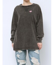 EVRIS | ラインストーングラフィックロンT(Tシャツ/カットソー)
