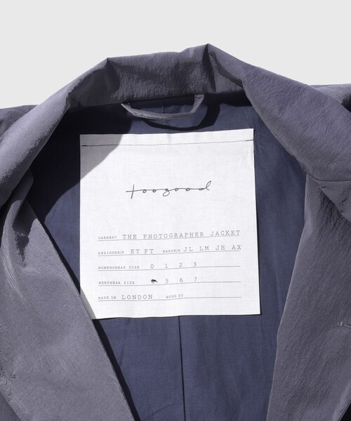 ADAM ET ROPE'(アダムエロペ)の「【Toogood/トゥーグッド】THE PHOTGRAPHER JACKET(その他アウター・メンズ・スミクロ・4/5/6)」の10枚目の写真