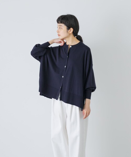 かぐれ(カグレ)の「ハイツイストコットンワイドカーディガン(カーディガン/ボレロ・レディース・BLACK/GRAY/NAVY・Free)」の3枚目の写真