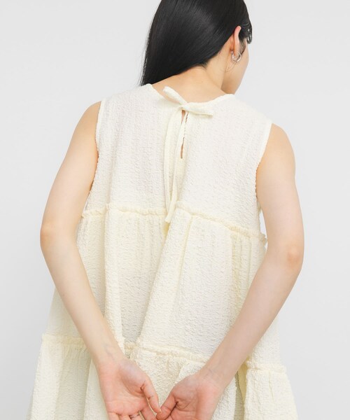 KBF(ケイビーエフ)の「『STAFF DESIGN PROJECT』2WAYティアードチュニック(チュニック・レディース・OFF/BLACK/L.BLUE・One)」の8枚目の写真