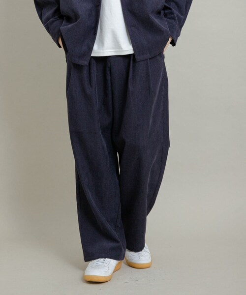 SENSE OF PLACE by URBAN RESEARCH（センスオブプレイスバイアーバンリサーチ）の「ブロックコーデュロイワイドスラックス（その他パンツ・メンズ・KHAKI/NAVY/BROWN・M/L）」の22枚目の写真