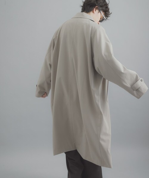 SENSE OF PLACE by URBAN RESEARCH(センスオブプレイスバイアーバンリサーチ)の「バルマカーンルーズコート(ステンカラーコート・メンズ・BEIGE/NAVY/BEG CHECK・M/L)」の14枚目の写真