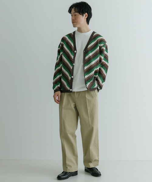 URBAN RESEARCH（アーバンリサーチ）の「URBAN RESEARCH iD　クロシェカーディガン（カーディガン/ボレロ・メンズ・BLACK/BROWN・M/L）」の18枚目の写真