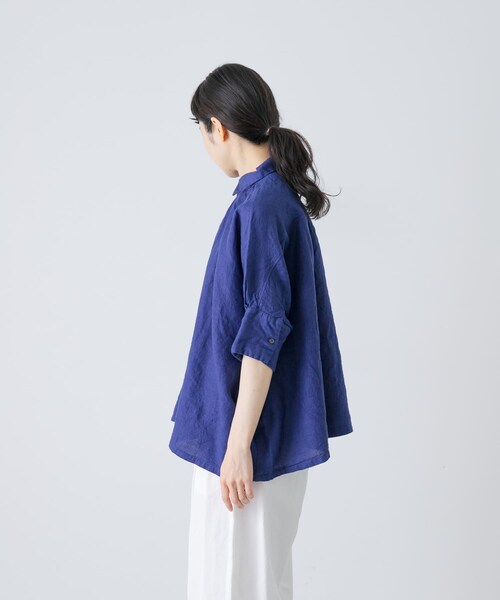かぐれ（カグレ）の「Honnete　H/SLV GATHER SHIRTS（シャツ/ブラウス・レディース・BLUE/NOIR/SILVER・One）」の20枚目の写真