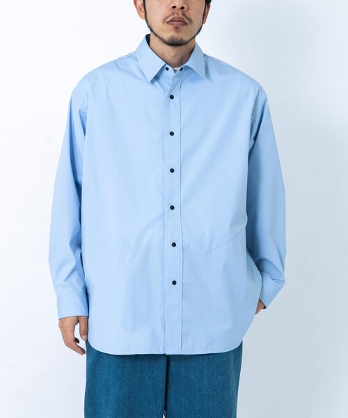 EKAL(エカル)の「エステネージュ ロングスリーブシャツ(シャツ/ブラウス・メンズ・サックス/ストライプ・M/L)」の4枚目の写真