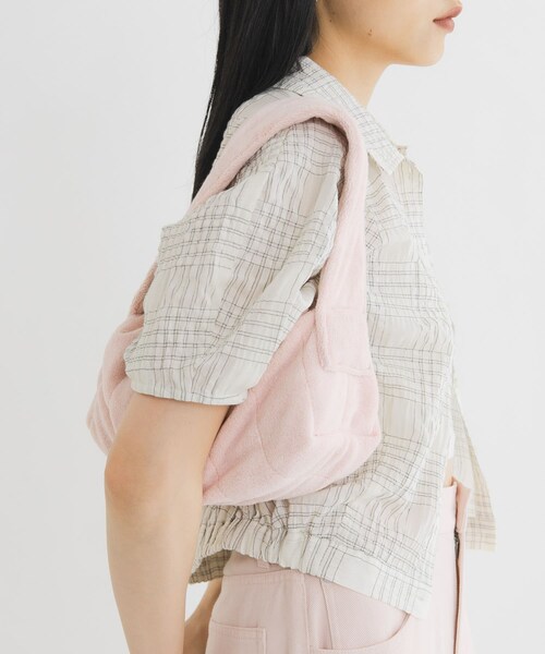 KBF（ケイビーエフ）の「パイルミニBAG（ハンドバッグ・レディース・CHARCOAL/PINK・One）」の15枚目の写真